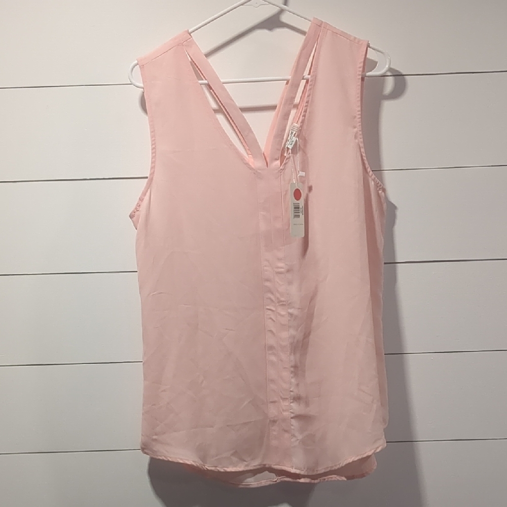 Simply Noelle Pink Blouse with Sleeveless Design